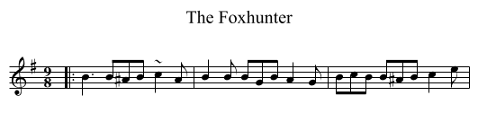 The Foxhunter - staff notation