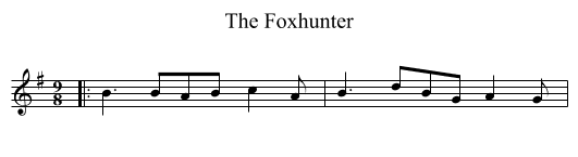 The Foxhunter - staff notation