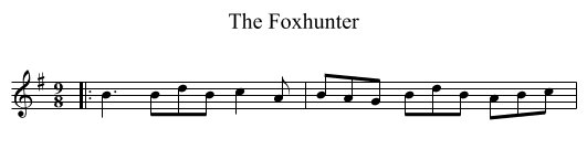 The Foxhunter - staff notation