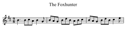 The Foxhunter - staff notation
