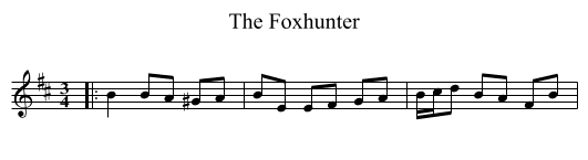 The Foxhunter - staff notation