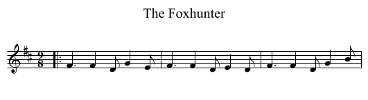 The Foxhunter - staff notation