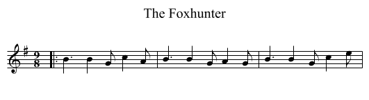 The Foxhunter - staff notation