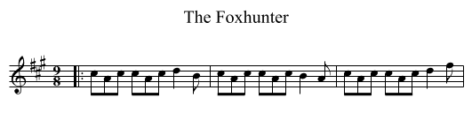 The Foxhunter - staff notation