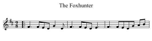 The Foxhunter - staff notation