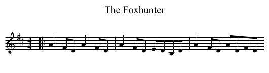 The Foxhunter - staff notation