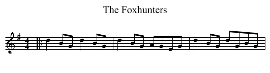 The Foxhunters - staff notation