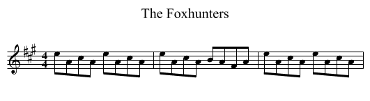The Foxhunters - staff notation