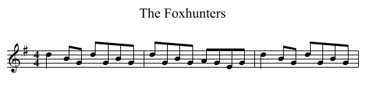 The Foxhunters - staff notation