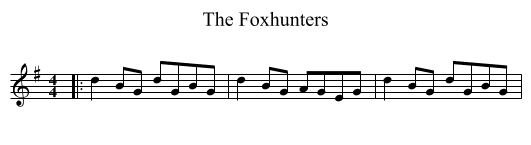 The Foxhunters - staff notation