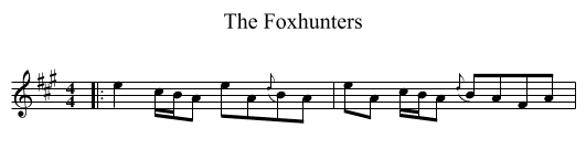 The Foxhunters - staff notation