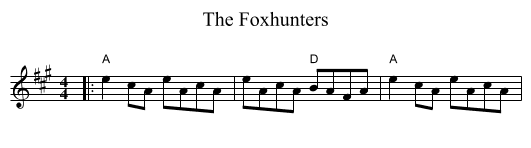 The Foxhunters - staff notation