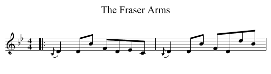 The Fraser Arms - staff notation