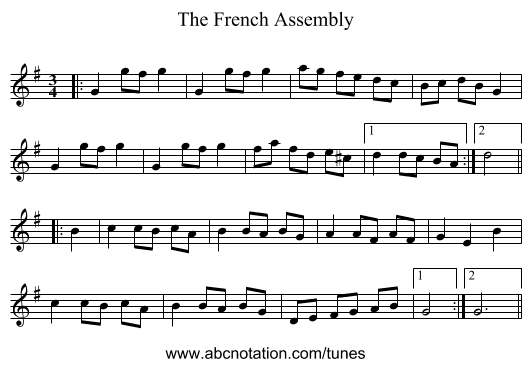 The French Assembly - staff notation