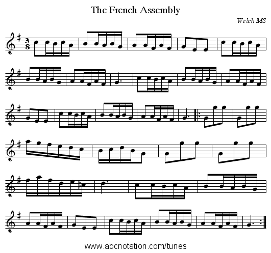 The French Assembly - staff notation