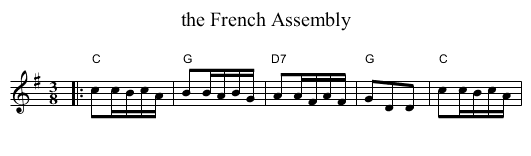 the French Assembly - staff notation