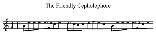 The Friendly Cepholophore - staff notation