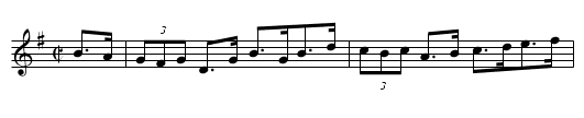 The Friendly Visit (hornpipe) 1696 - staff notation