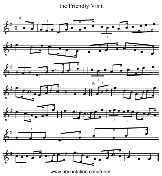 the Friendly Visit - staff notation