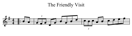 The Friendly Visit - staff notation