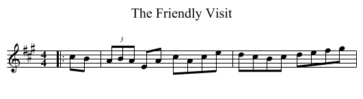 The Friendly Visit - staff notation