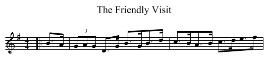 The Friendly Visit - staff notation