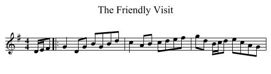 The Friendly Visit - staff notation