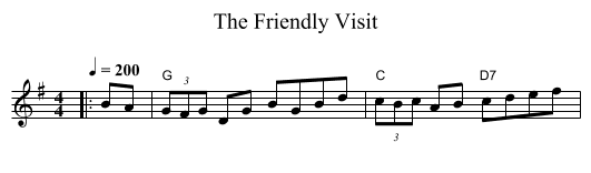 The Friendly Visit - staff notation
