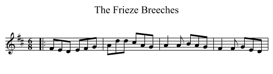 The Frieze Breeches - staff notation