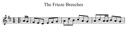 The Frieze Breeches - staff notation