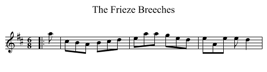 The Frieze Breeches - staff notation