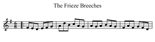 The Frieze Breeches - staff notation