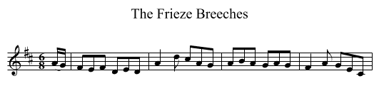 The Frieze Breeches - staff notation