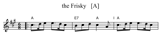 the Frisky   [A] - staff notation