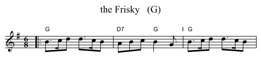 the Frisky   (G) - staff notation