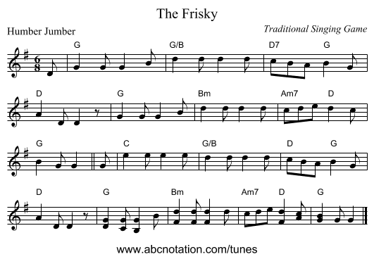 The Frisky - staff notation