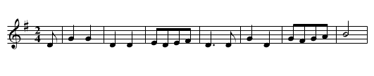the Frog & Mouse - staff notation