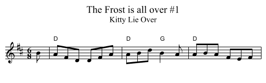 The Frost is all over #1 - staff notation