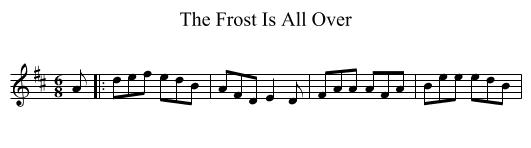 The Frost Is All Over - staff notation