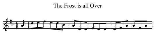 The Frost is all Over - staff notation