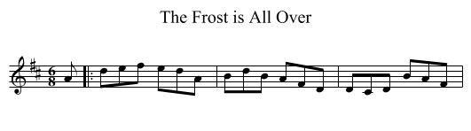 The Frost is All Over - staff notation