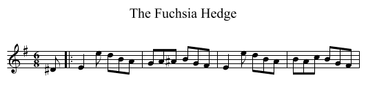 The Fuchsia Hedge - staff notation
