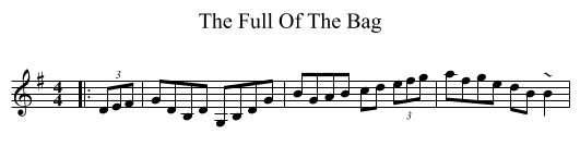 The Full Of The Bag - staff notation