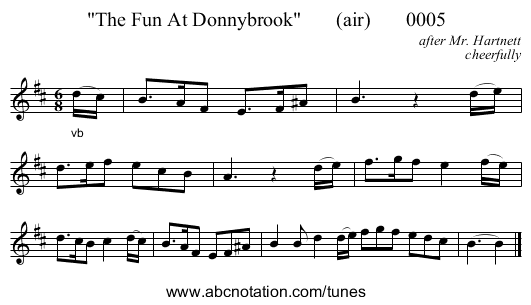 The Fun At Donnybrook       (air)       0005 - staff notation