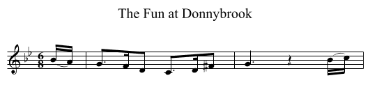 The Fun at Donnybrook - staff notation