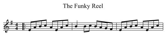 The Funky Reel - staff notation