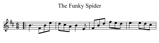 The Funky Spider - staff notation