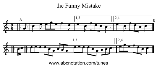 the Funny Mistake - staff notation