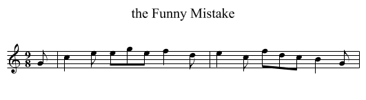 the Funny Mistake - staff notation