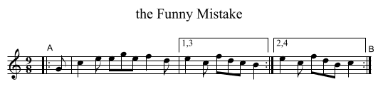 the Funny Mistake - staff notation